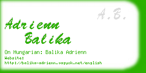 adrienn balika business card